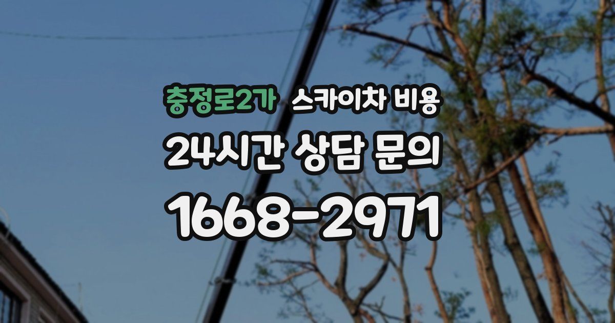 충정로2가 스카이차 비용