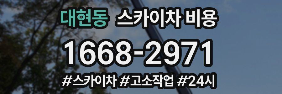 대현동 스카이차 비용