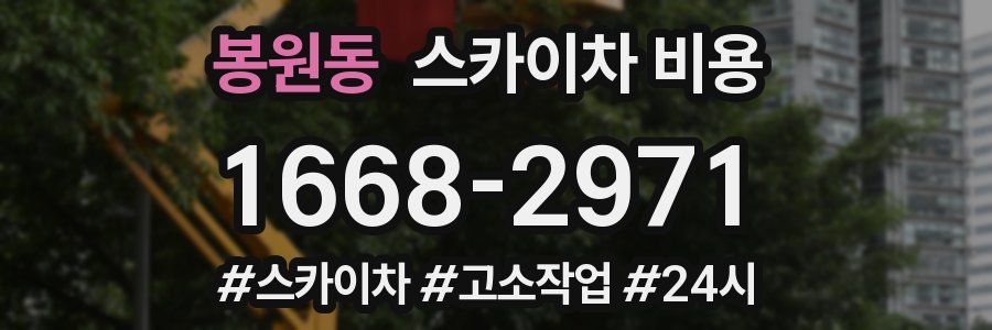 봉원동 스카이차 비용