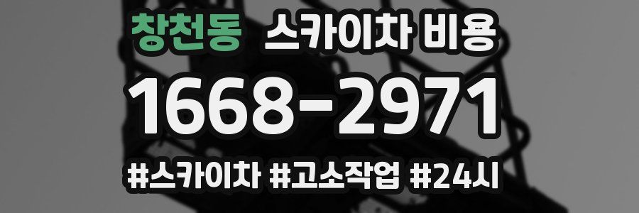 창천동 스카이차 비용