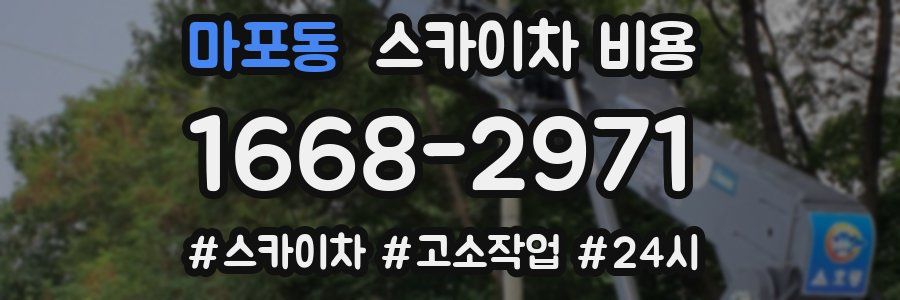 마포동 스카이차 비용