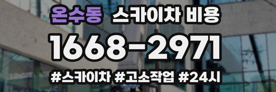 온수동 스카이차 비용