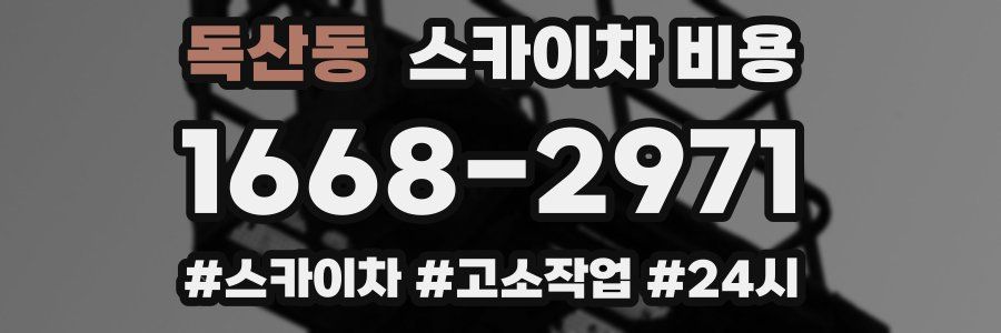 독산동 스카이차 비용