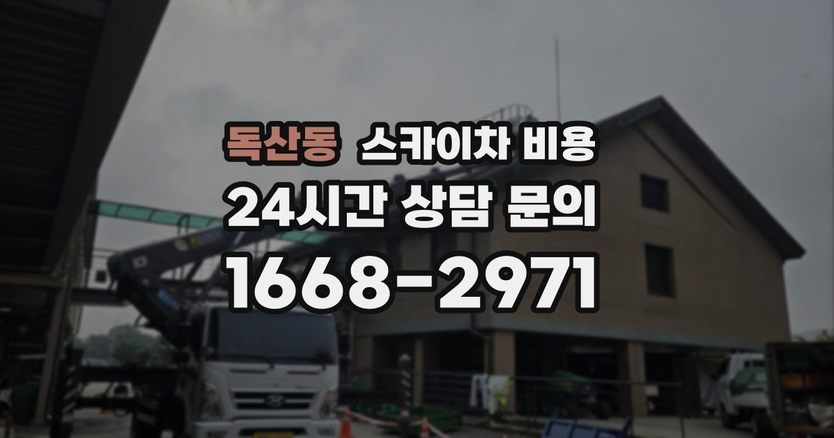 독산동 스카이차 비용