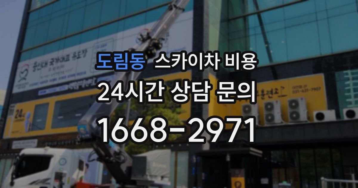 도림동 스카이차 비용