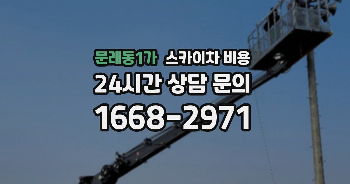 문래동1가 스카이차 비용