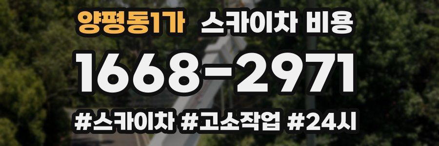 양평동1가 스카이차 비용