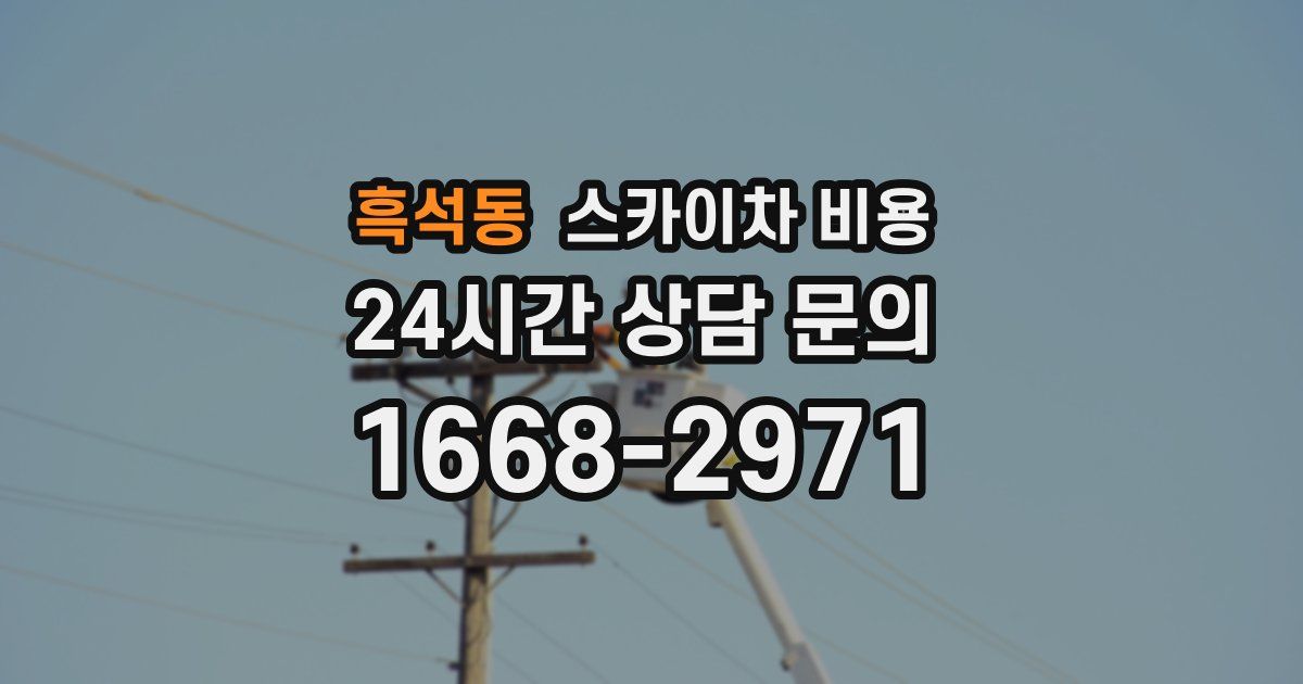 흑석동 스카이차 비용