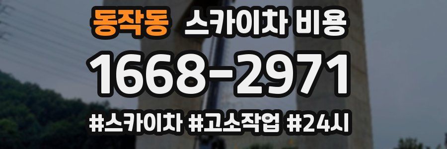 동작동 스카이차 비용