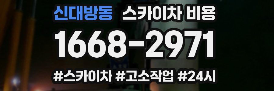 신대방동 스카이차 비용