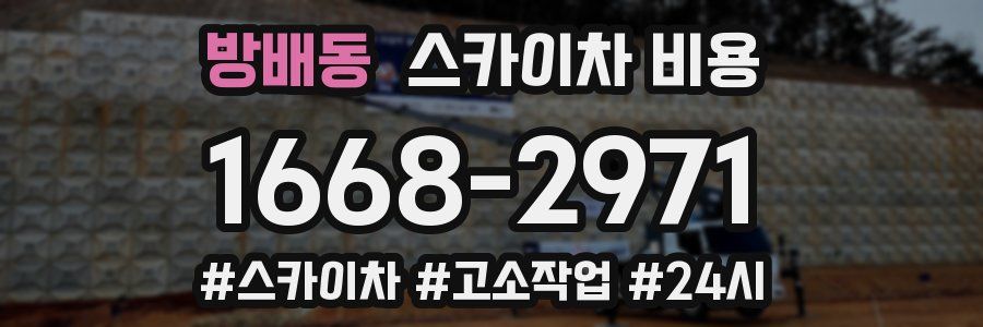 방배동 스카이차 비용