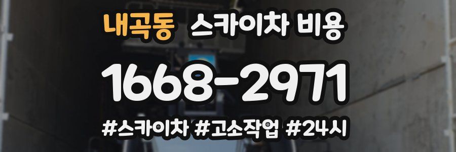 내곡동 스카이차 비용