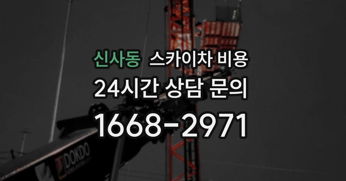 신사동 스카이차 비용