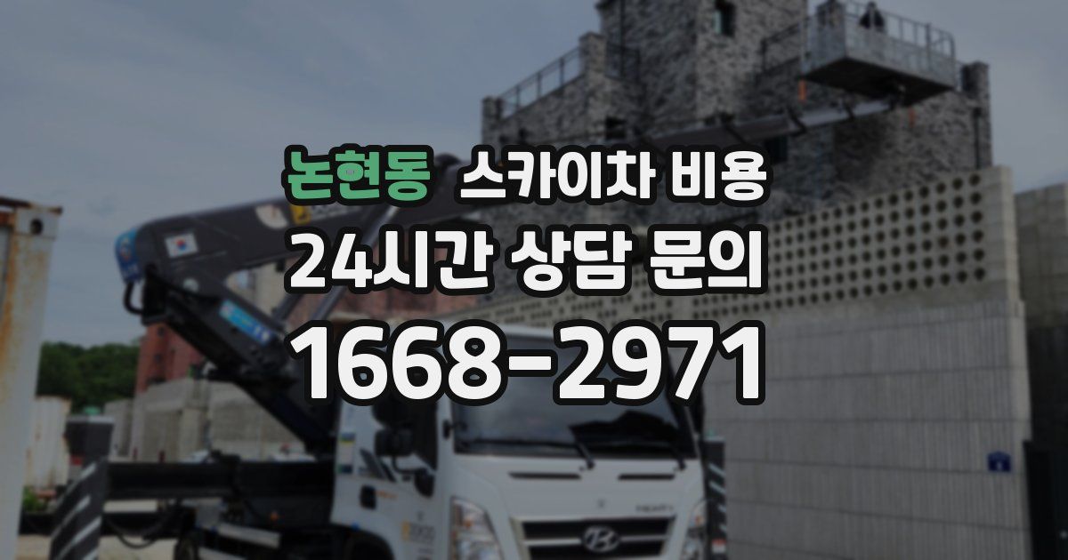 논현동 스카이차 비용