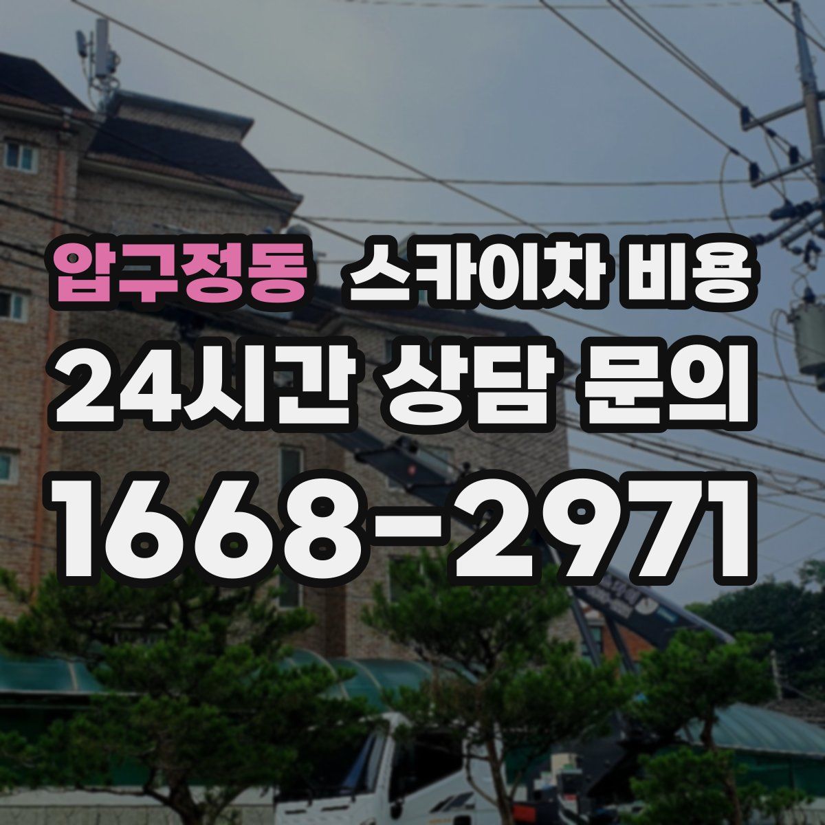 압구정동 스카이차 비용