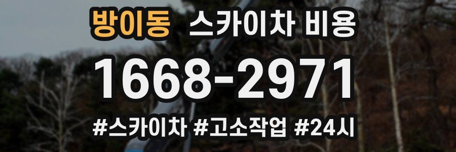 방이동 스카이차 비용