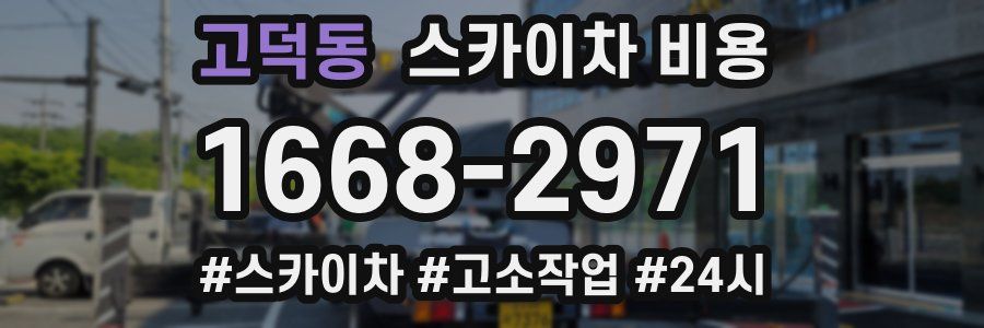 고덕동 스카이차 비용