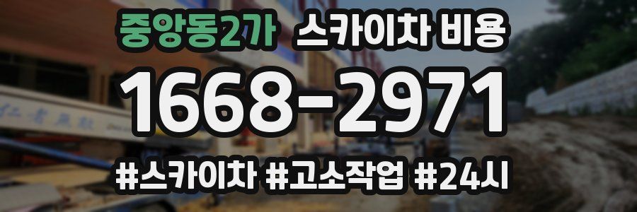 중앙동2가 스카이차 비용