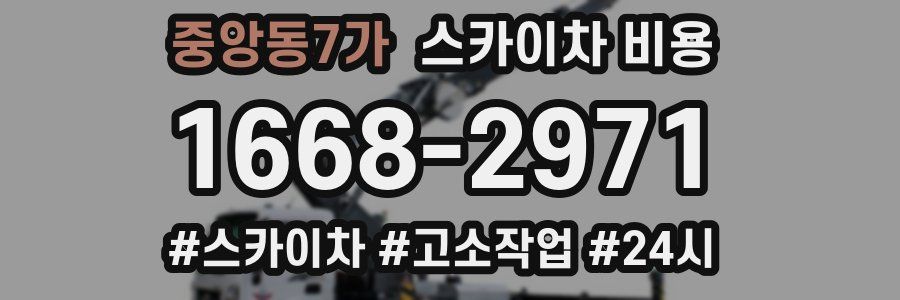 중앙동7가 스카이차 비용