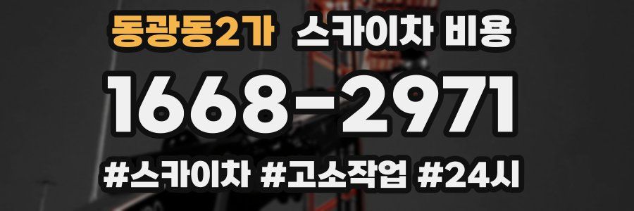 동광동2가 스카이차 비용