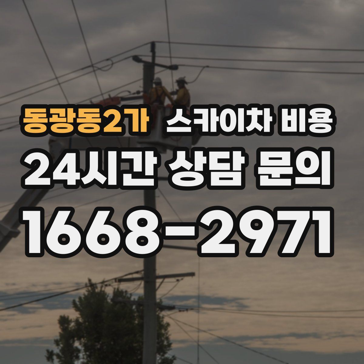 동광동2가 스카이차 비용