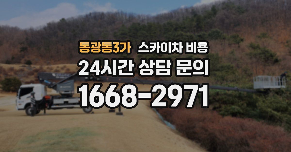 동광동3가 스카이차 비용