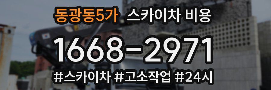 동광동5가 스카이차 비용