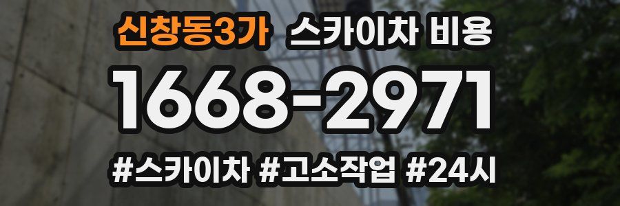 신창동3가 스카이차 비용
