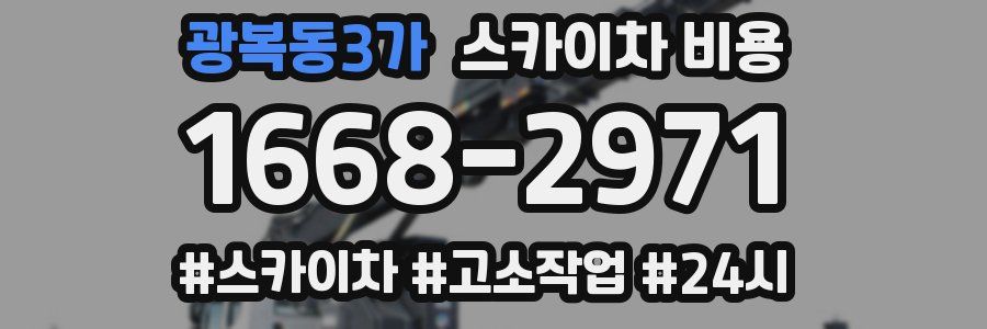 광복동3가 스카이차 비용