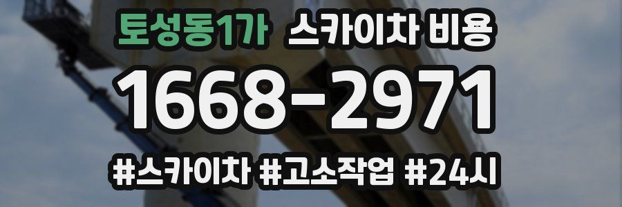 토성동1가 스카이차 비용