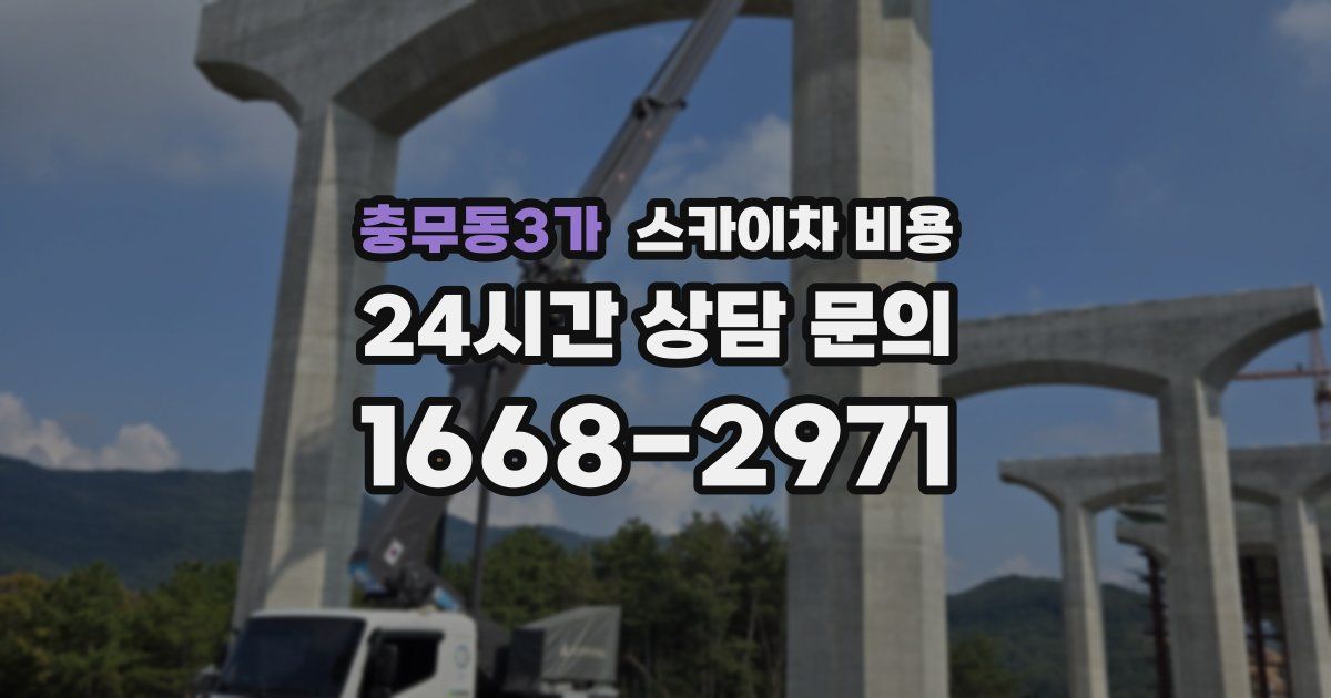 충무동3가 스카이차 비용