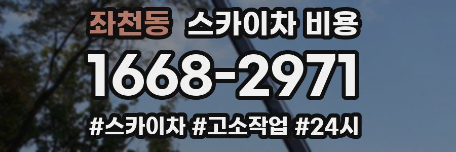 좌천동 스카이차 비용