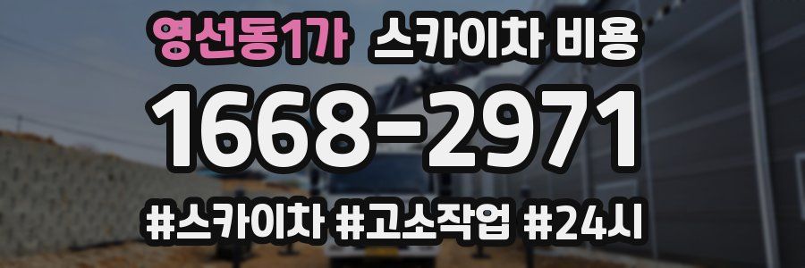 영선동1가 스카이차 비용