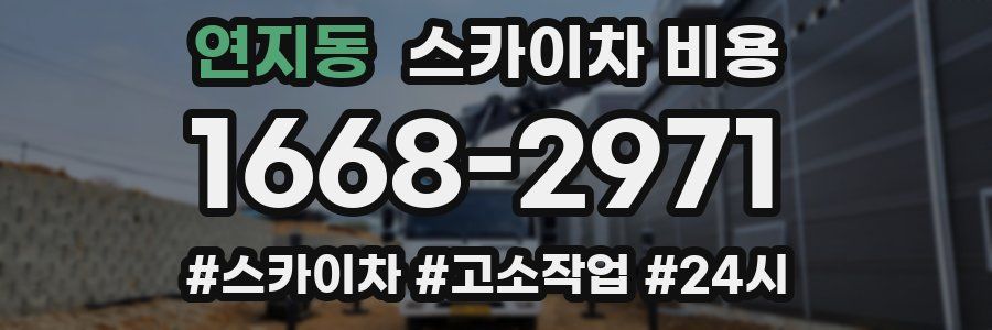 연지동 스카이차 비용