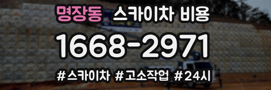 명장동 스카이차 비용