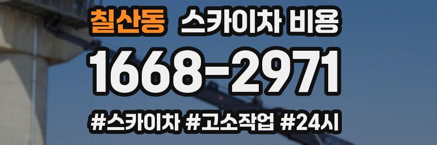 칠산동 스카이차 비용