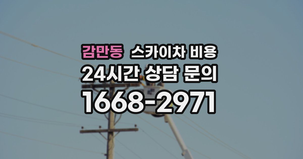 감만동 스카이차 비용