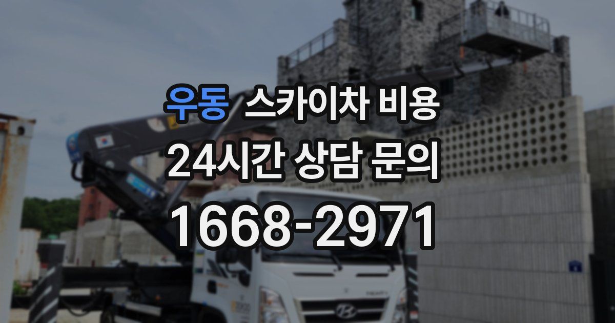 우동 스카이차 비용