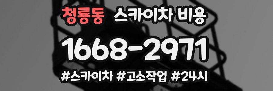 청룡동 스카이차 비용