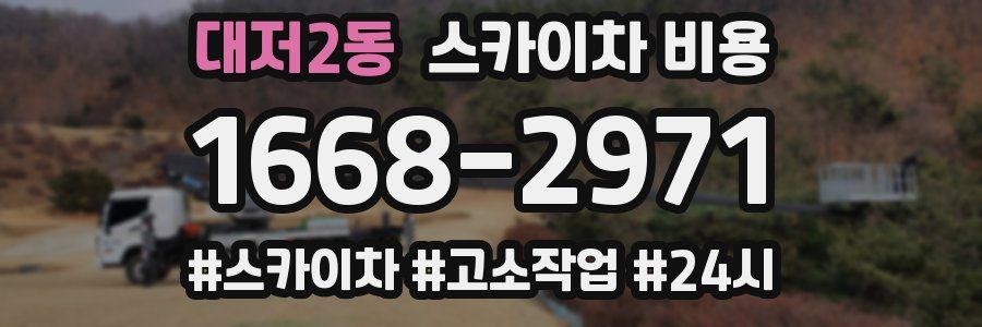 대저2동 스카이차 비용