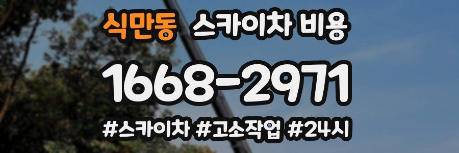 식만동 스카이차 비용