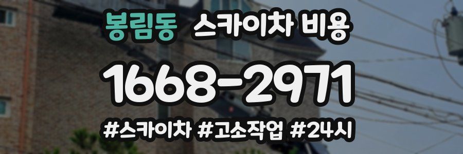 봉림동 스카이차 비용