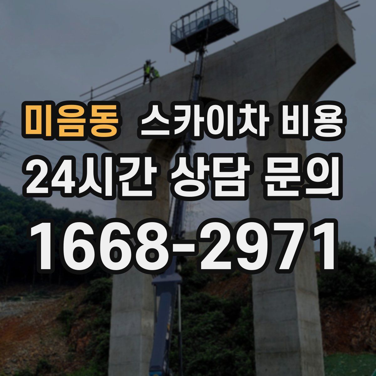 미음동 스카이차 비용