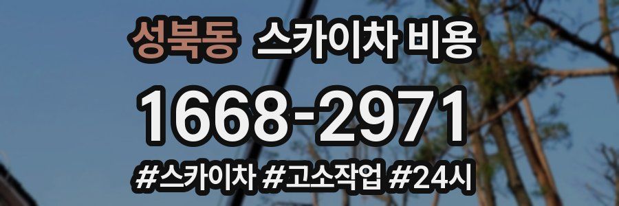 성북동 스카이차 비용