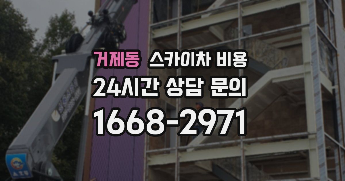 거제동 스카이차 비용