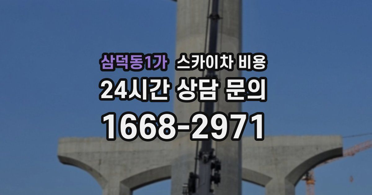 삼덕동1가 스카이차 비용