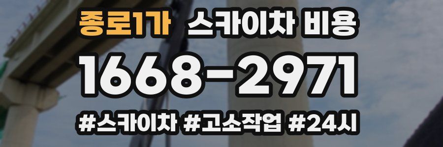 종로1가 스카이차 비용