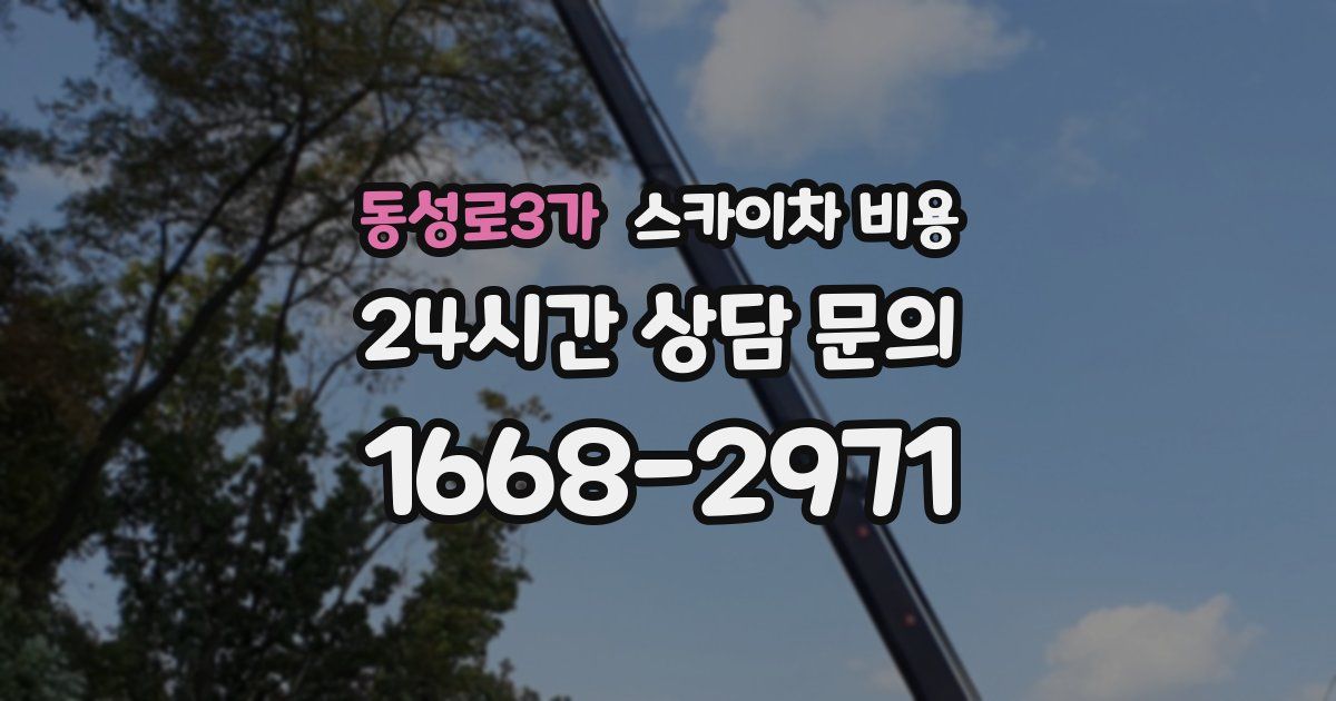 동성로3가 스카이차 비용