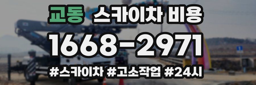 교동 스카이차 비용