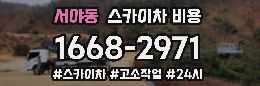 서야동 스카이차 비용